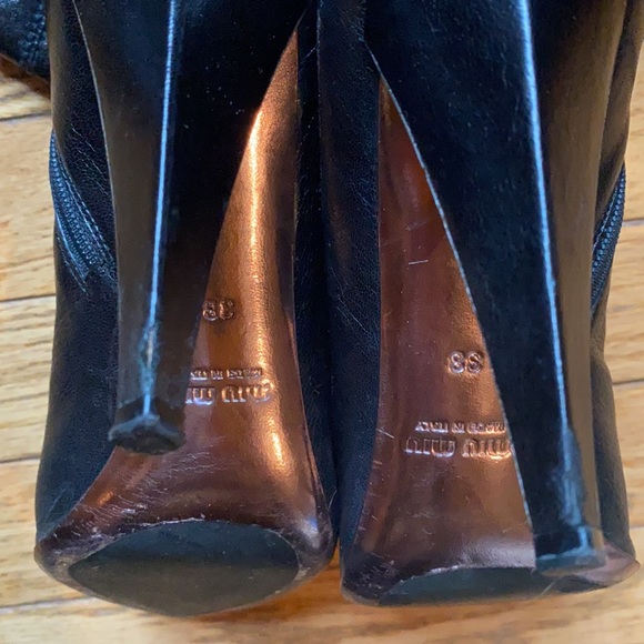 Miu Miu black leather boots - Picture 5 of 8